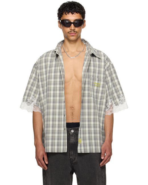 Martine Rose Natural Ssense Exclusive Lace Overshirt for men