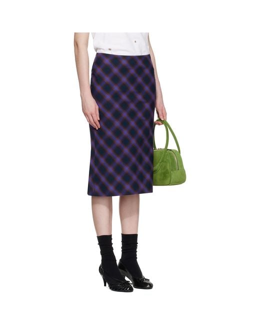 ShuShu/Tong Blue Trumpet Hem Midi Skirt