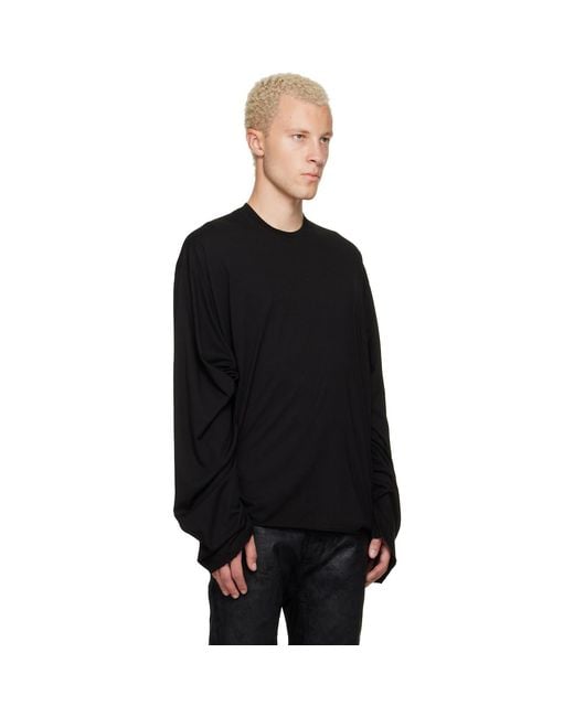Julius Black Long Sleeve Over T-Shirt for men