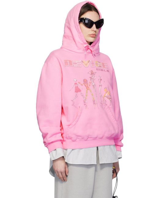 Doublet Pink Pz Today Edition Device Girls Hoodie