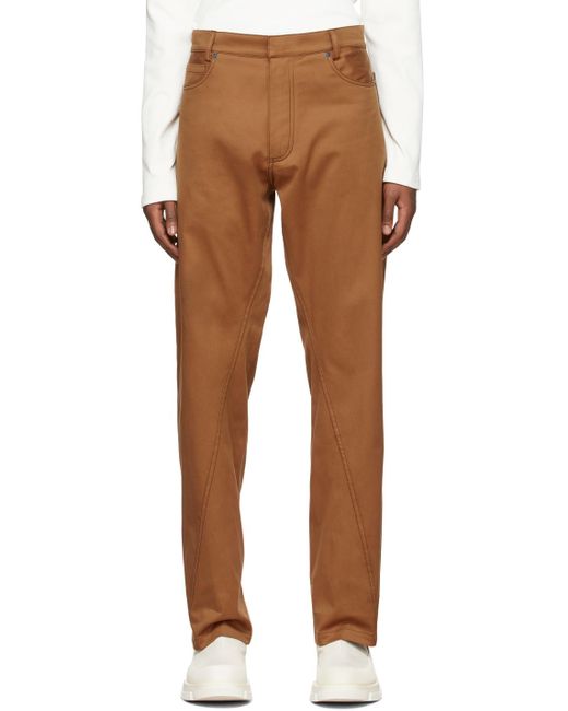 Bianca Saunders Cotton Lexxus Closed Trousers in Tan (Natural) for Men ...