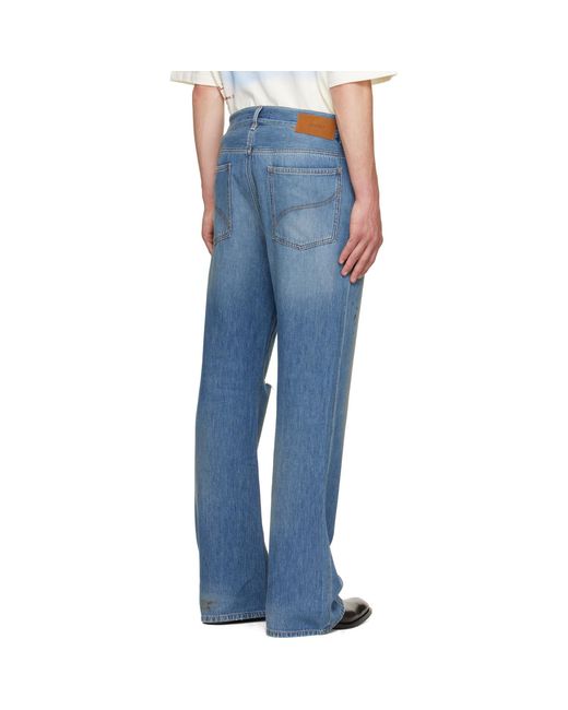 Amiri Blue Slash Bootcut Jeans for men