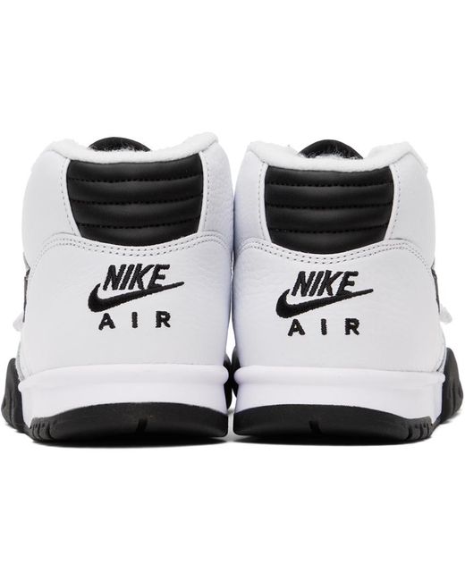 Nike White & Black Air Trainer 1 Sneakers for men