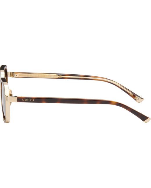 Gucci Brown Sqaure Frame Sunglasses for men