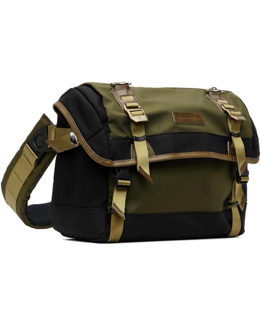 Master Piece Black Khaki Potential Messenger Bag for men