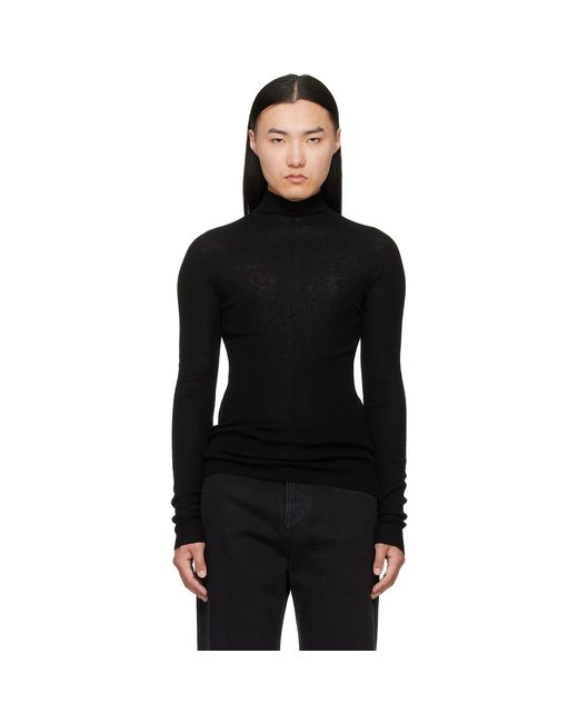 MATIERES FECALES Black Forever Knit Turtleneck for men