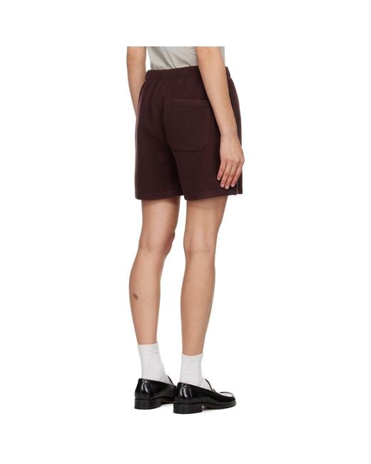 Rier Red Ssense Exclusive Fleece Shorts