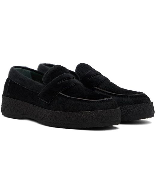 VINNY'S Black Creeper Loafers for men