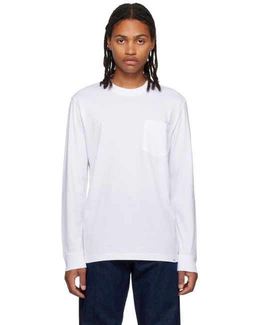 Norse Projects White Johannes Long Sleeve T-shirt for men