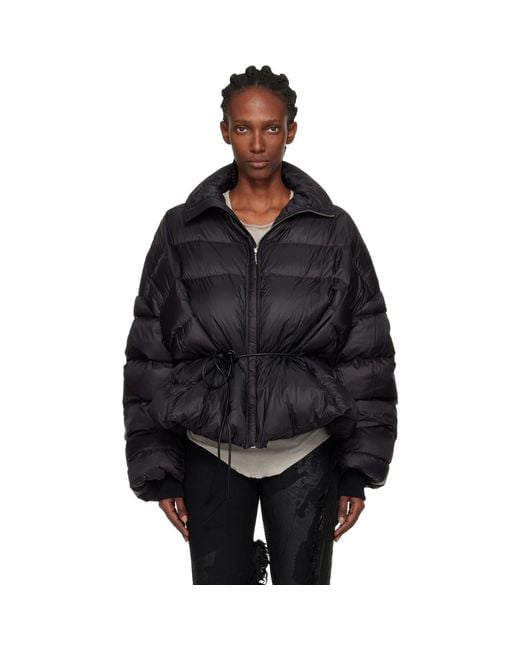 Rick Owens Black Concordians Sail Down Jacket