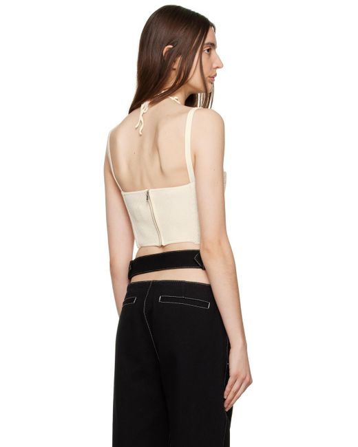 Dion Lee Black Off-white Coral Corset