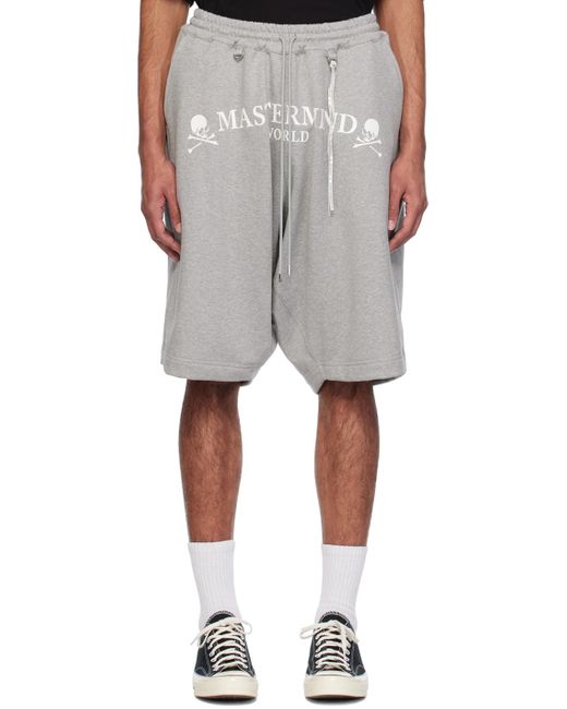 MASTERMIND WORLD Gray D-Ring Shorts for men