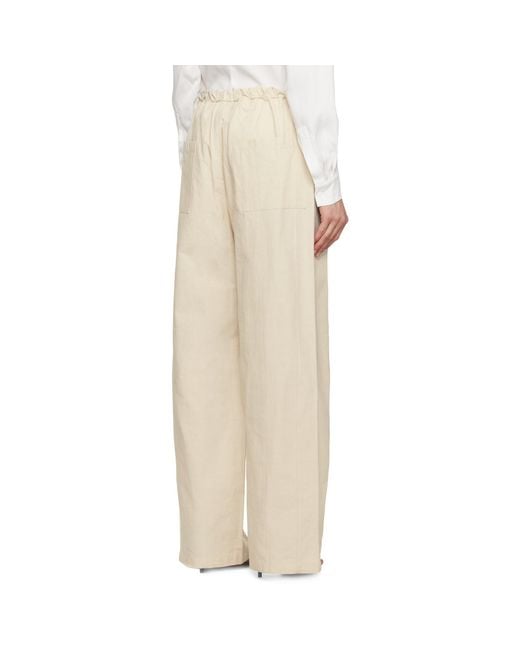 Christopher Esber Natural Off-white Multi Paneled Trousers