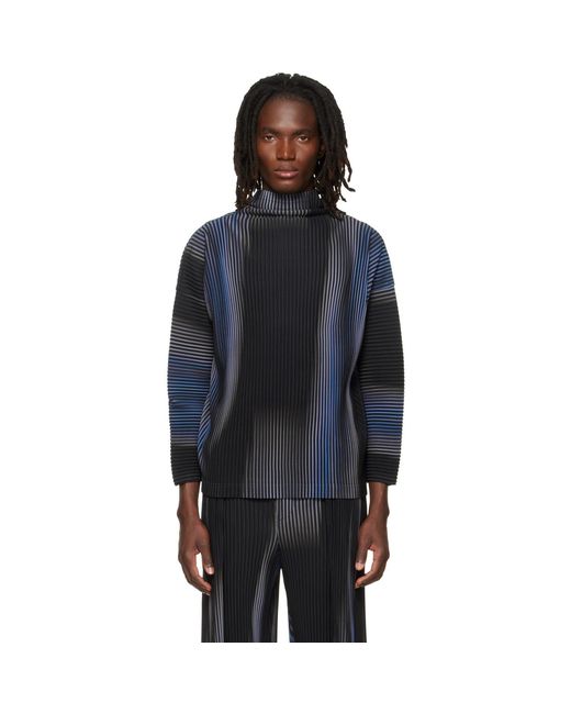 Homme Plissé Issey Miyake Blue Blend Of Lights T-Shirt for men