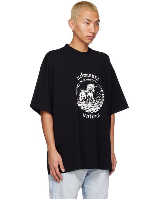 Vetements Double Unicorn T-shirt in Black for Men | Lyst Canada