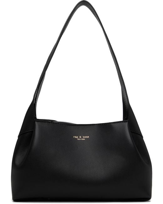 Rag & Bone Black Slade Calf Leather Shoulder Bag