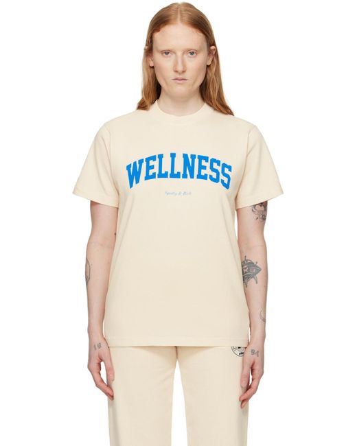 Sporty & Rich Natural Off-white 'wellness' Ivy T-shirt
