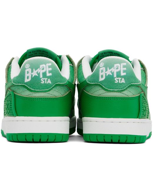 A Bathing Ape Green Sk8 Sta #4 Sneakers
