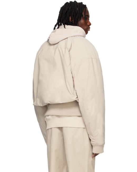 HELIOT EMIL Pneumatic Bomber Jacket in Natural for Men | Lyst