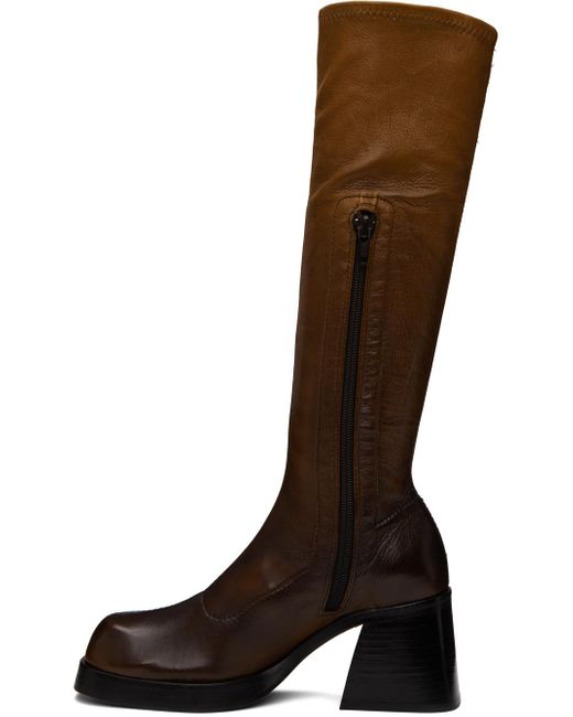 Bottes hedy brunes Miista en coloris Brown