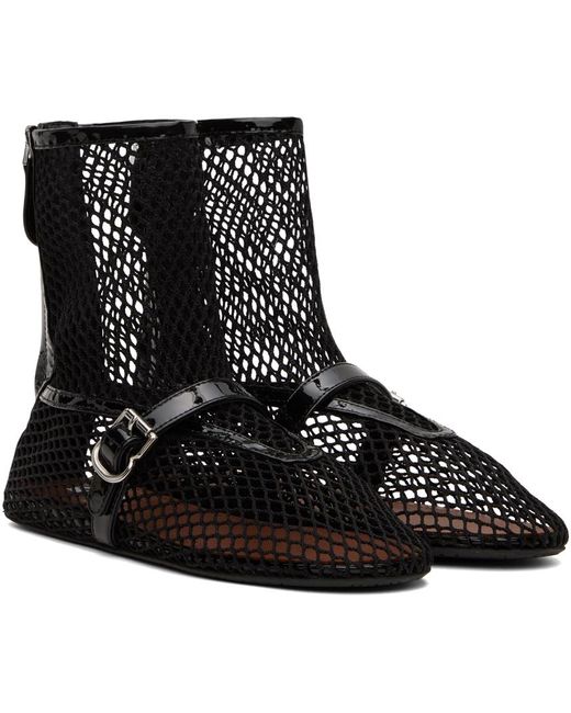 Alaïa Black Fishnet High Boots