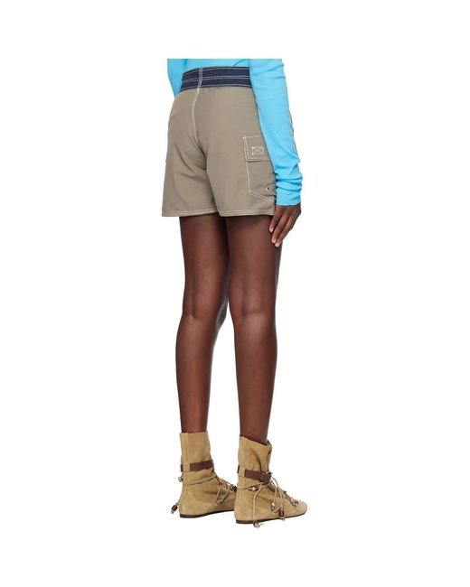 Edward Cuming Blue Half-Moon Swim Shorts