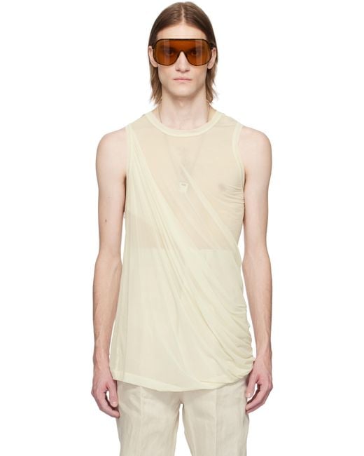 Rick Owens Natural Off- Hollywood Anthem Tank Top for men