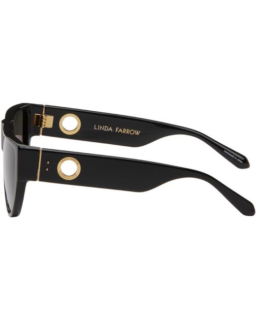 Linda Farrow Black Elodie Sunglasses for men