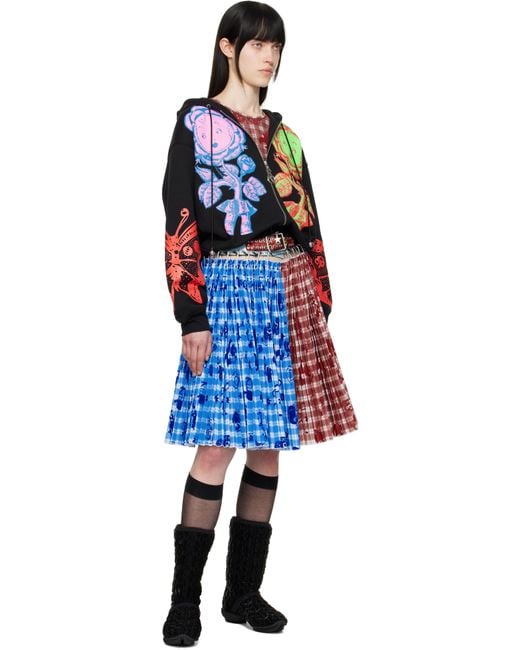 Chopova Lowena ブルー＆レッド Maverick Knee Carabiner Skirt ミディアムスカート Blue