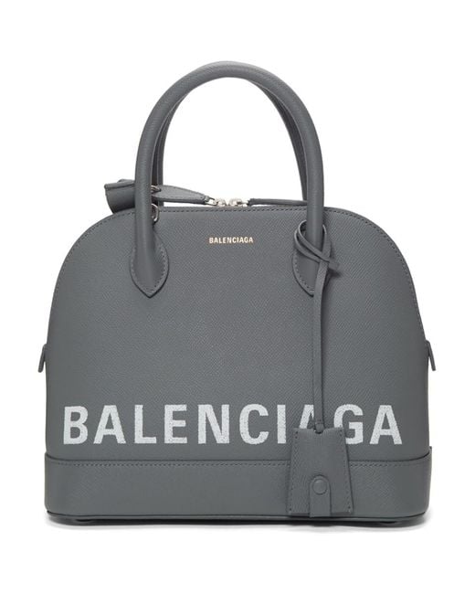 Balenciaga, Bags, Balenciaga Small Ville Top Handle Bag White Black Logo  Celebrity Nwt 25