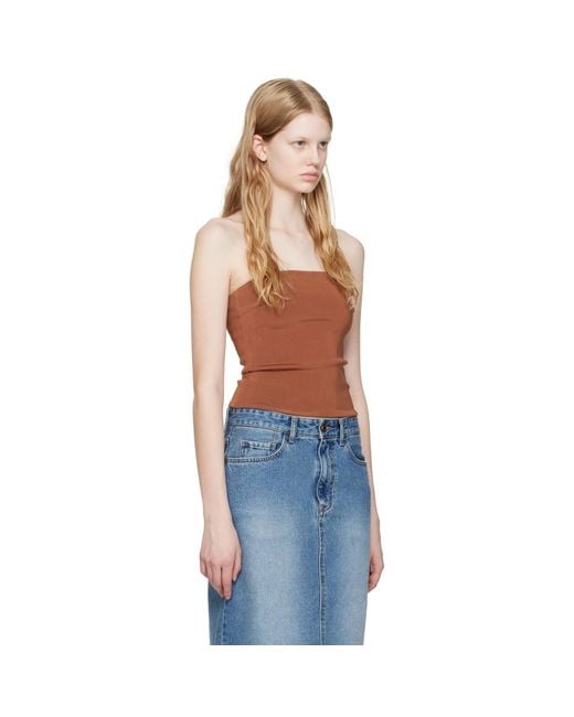 Esse Studios Blue Strapless Tube Top