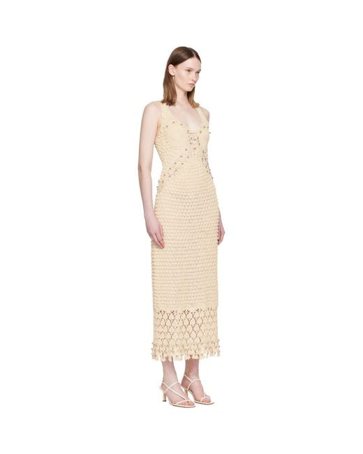 Rabanne Natural Handmade Crochet Midi Dress