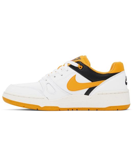 Nike Black White & Yellow Full Force Low Sneakers for men