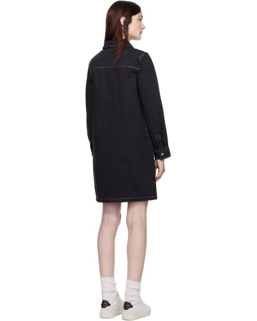 Robe Courte Mia Noire En Denim A.P.C. en coloris Black