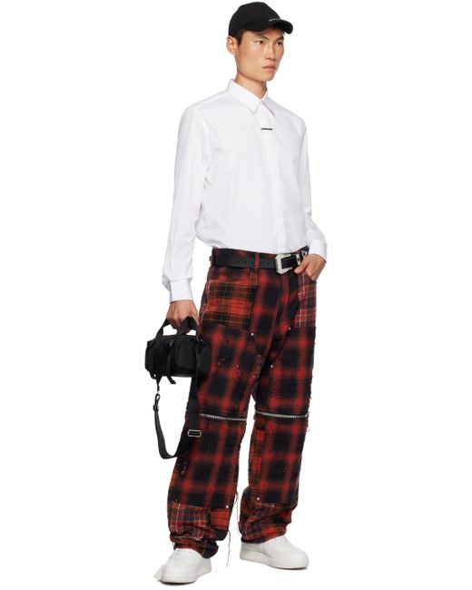 Givenchy Red & Black Two-in-one Trousers for men