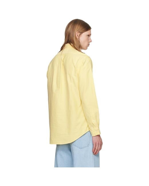 Polo Ralph Lauren Yellow 'The Iconic Oxford' Shirt for men