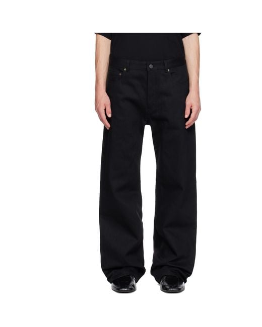 Balenciaga Black Curved Knee Jeans for men