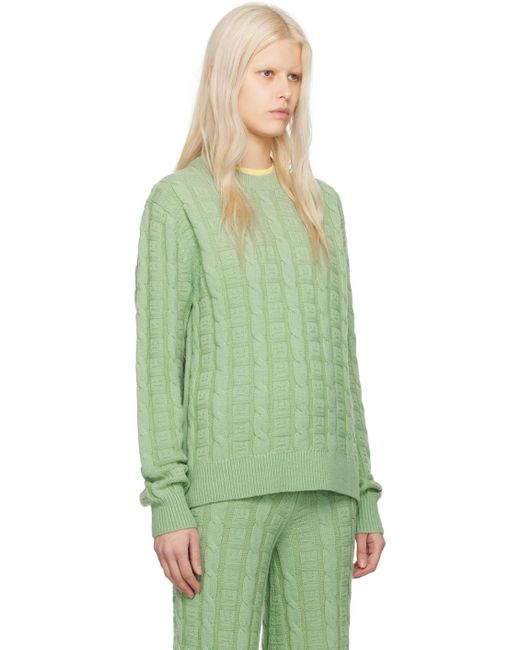 Acne Green Cable Knit Sweater