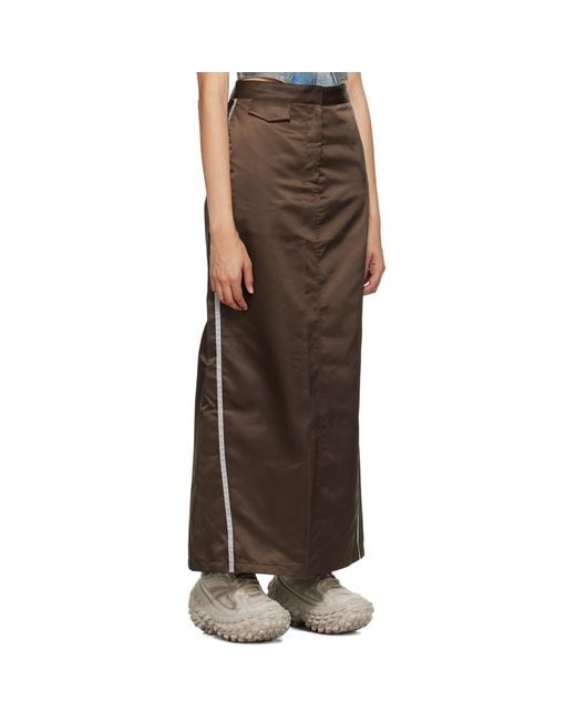OPEN YY Brown Two-Pocket Maxi Skirt