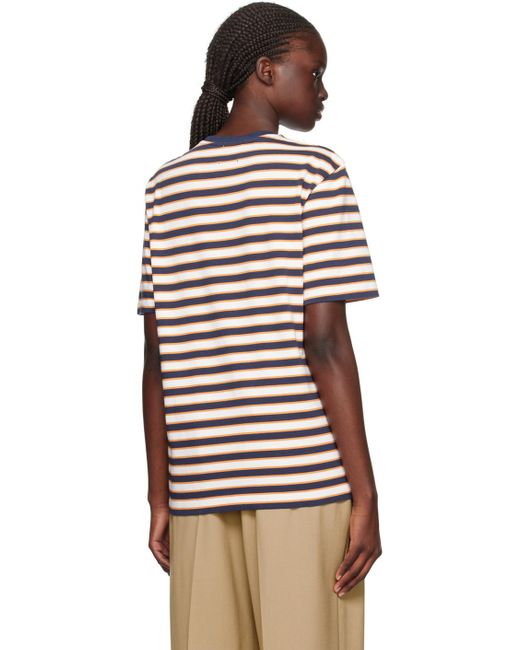 Maison Kitsuné Multicolor Striped T-shirt