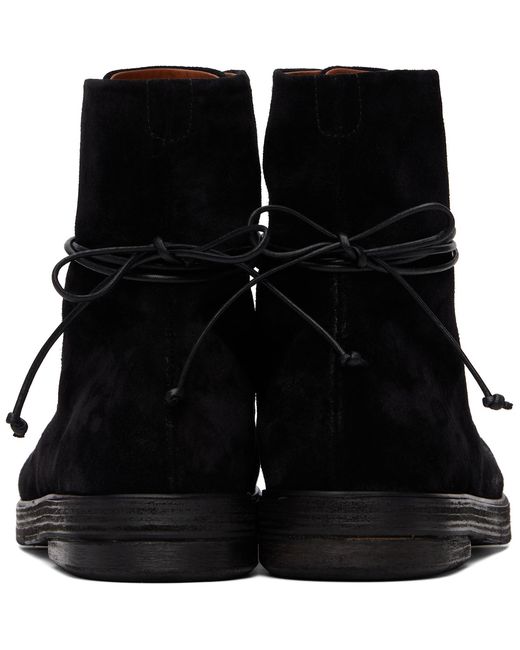 Marsèll Black Zucca Zeppa Leather Combat Boots for men