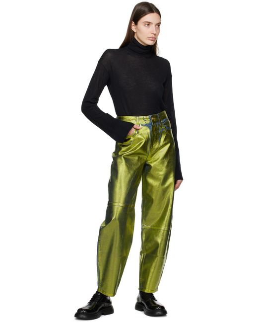 Ganni Green Stary Jeans