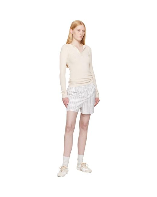 AMI Black Cotton Elasticated Shorts