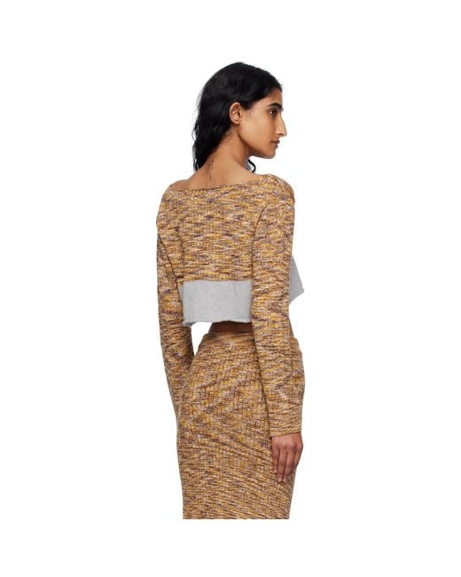 Baserange Multicolor Waste Cropped Sweater