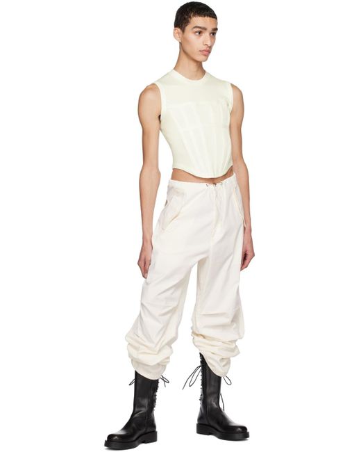 Dion Lee Off-white Corset Tank Top for men