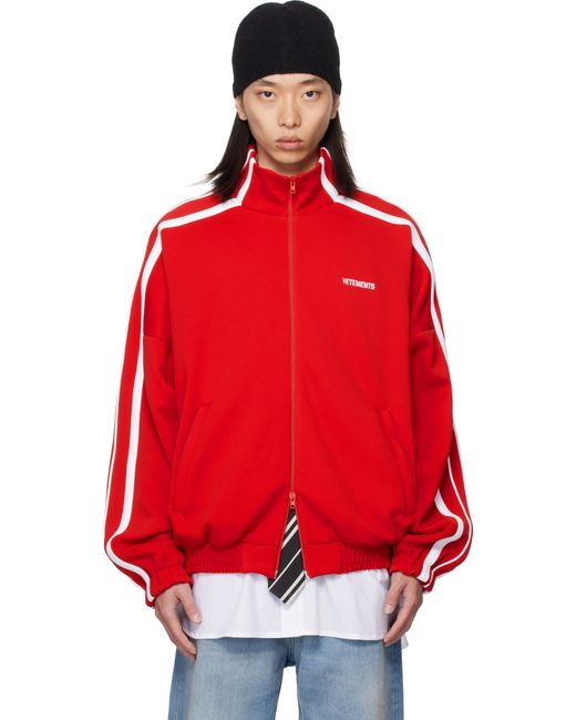 Vetements Gym Track Jacket in Red for Men | Lyst