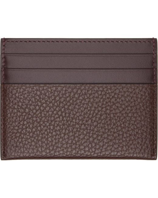 Givenchy Brown Logo Card Holder for men