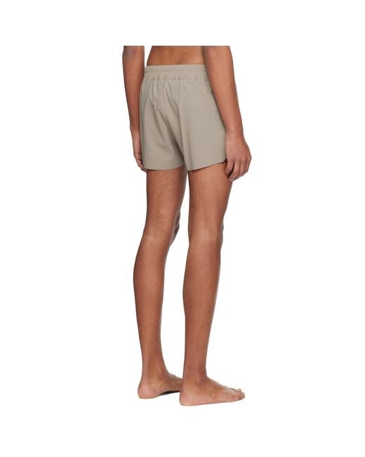 Rick Owens Multicolor Taupe Temple Boxer Swim Shorts for men