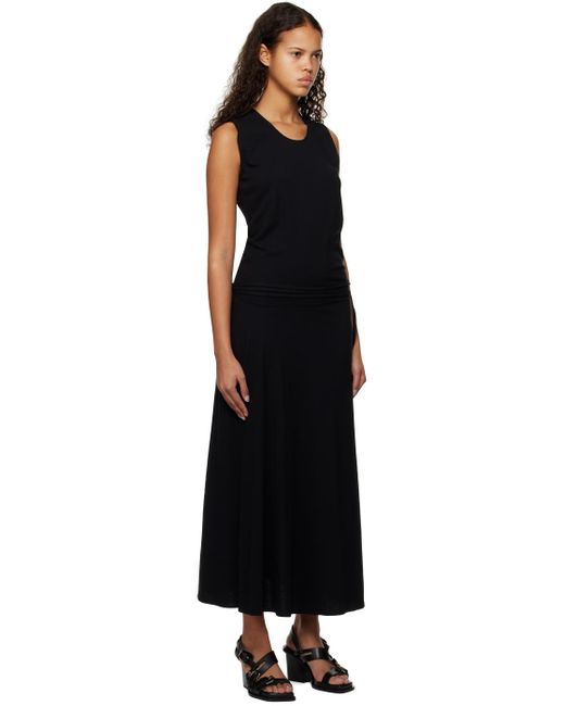 Lemaire Black Belted Midi Dress