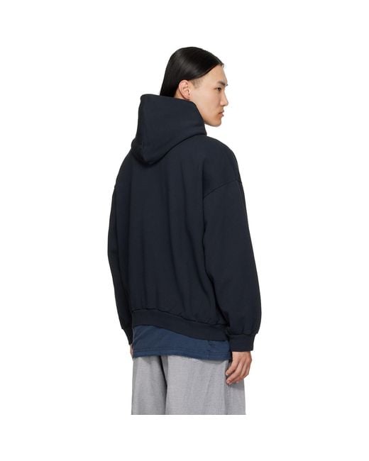 Balenciaga Blue Logo Hoodie for men